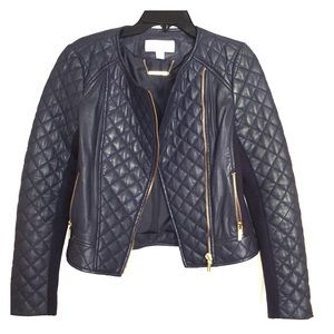 Michael Kors motto leather jacket